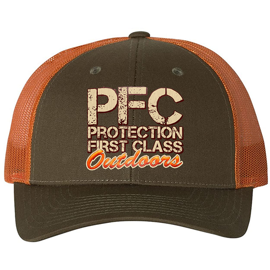 PFC Cap: Olive / Orange